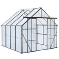 Czarna szklarnia Gulches 8×8 ft z drzwiami