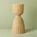 Dwustronny rattanowy kosz na donicę