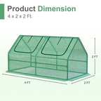 Aoodor mini szklarnia z podwójnymi drzwiami