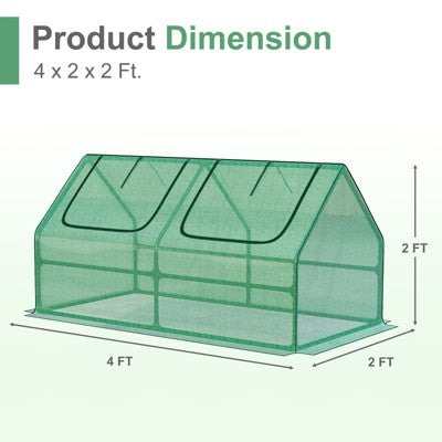 Aoodor mini szklarnia z podwójnymi drzwiami