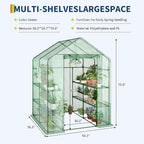 GustoWave szklarnia 57x57x77 z półkami