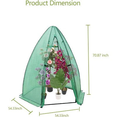 Sześciokątna szklarnia ogrodowa 54x54x71
